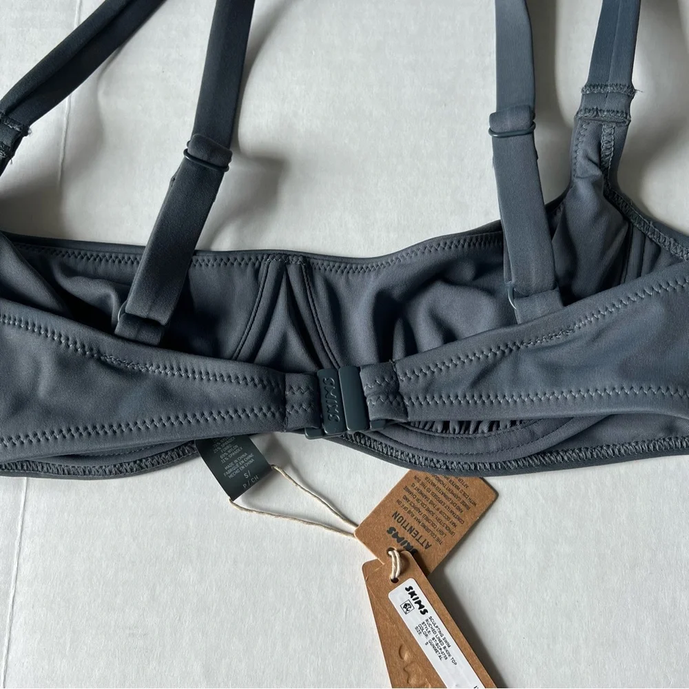 *SOLD C* NWT SKIMS Ruched bikini top Rhinestone strappy bikini bottom small - Picture 7 of 15